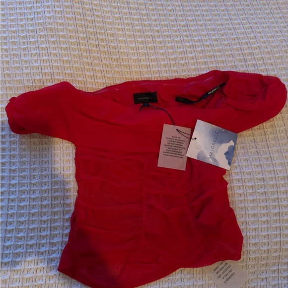 Red Off-Shoulder Top - Picture 4 of 4